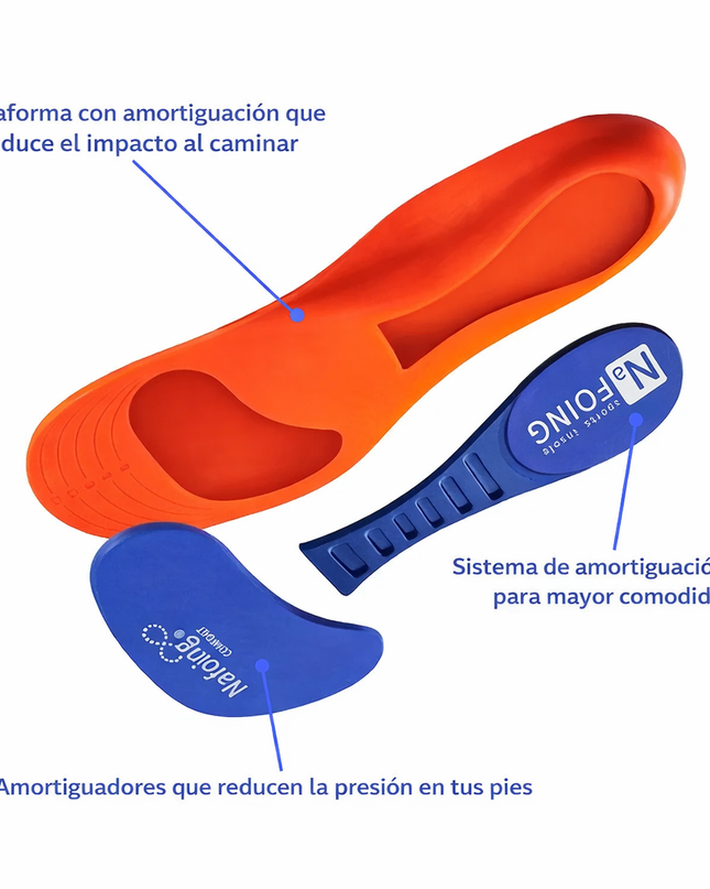 Plantillas ergonómicas para mayor soporte y comodidad