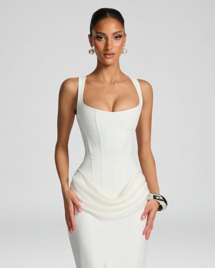 Ana™ | Vestido maxi de escote cuadrado