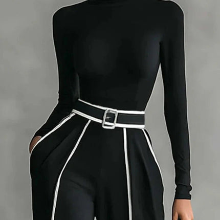 Alba™ | Conjunto de dos piezas con cuello alto y pantalón ancho - Clara Moretti