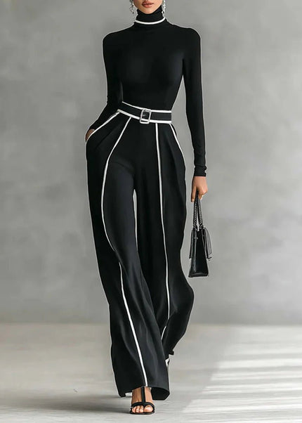 Alba™ | Conjunto de dos piezas con cuello alto y pantalón ancho - Clara Moretti