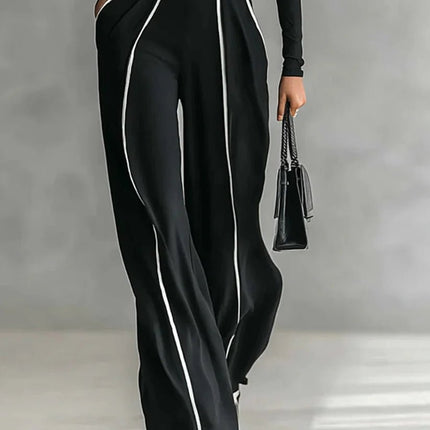 Alba™ | Conjunto de dos piezas con cuello alto y pantalón ancho - Clara Moretti