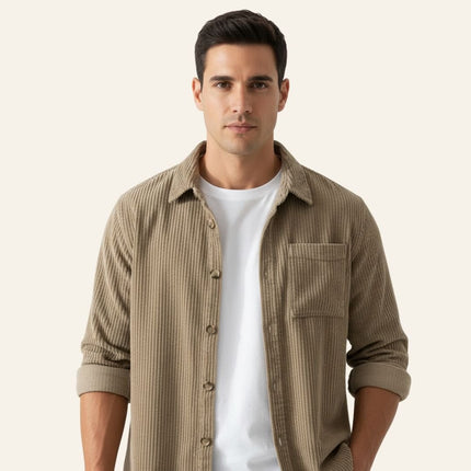 Álvaro™ | Camisa de pana acanalada - Clara Moretti