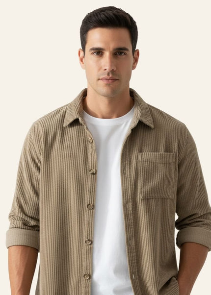 Álvaro™ | Camisa de pana acanalada - Clara Moretti