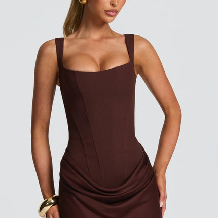 Ana™ | Vestido maxi de escote cuadrado - Clara Moretti