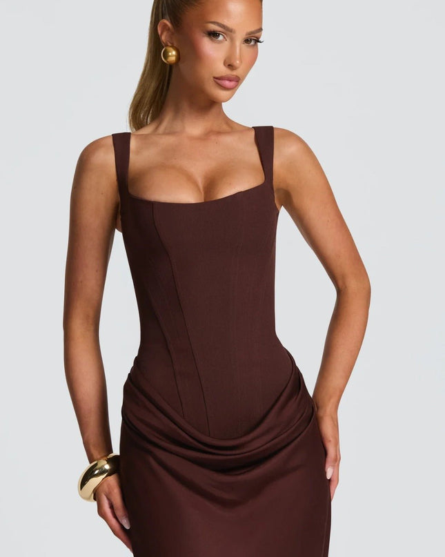 Ana™ | Vestido maxi de escote cuadrado - Clara Moretti