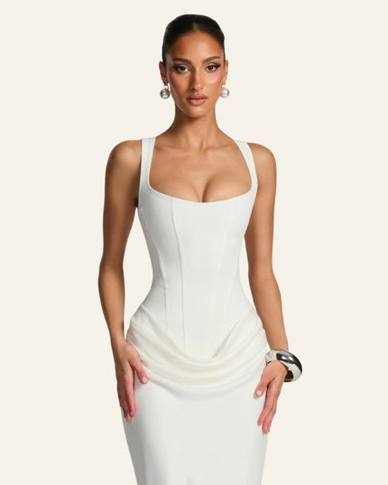 Ana™ | Vestido maxi de escote cuadrado - Clara Moretti