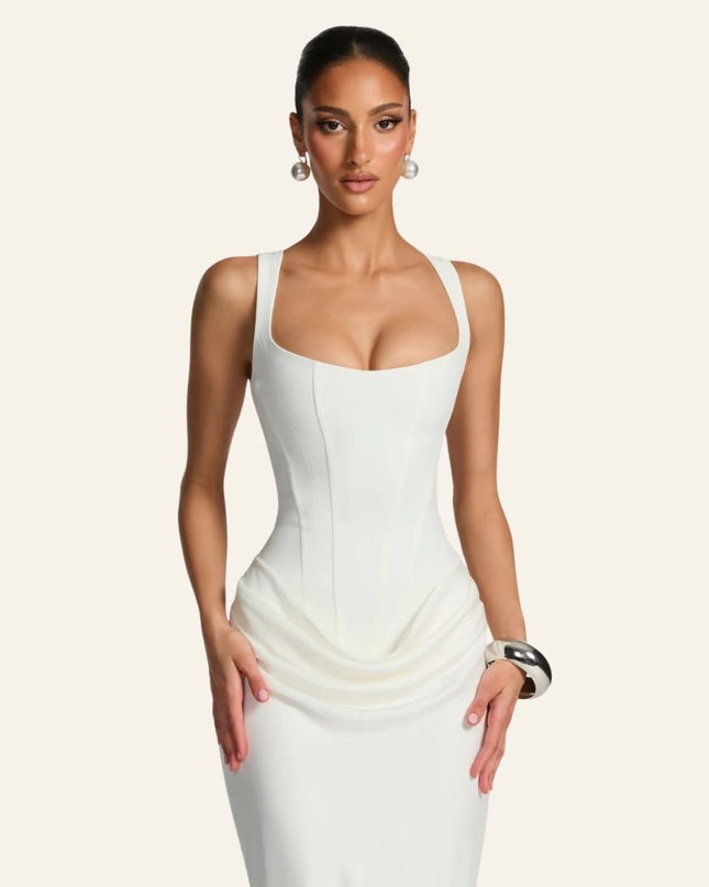 Ana™ | Vestido maxi de escote cuadrado - Clara Moretti