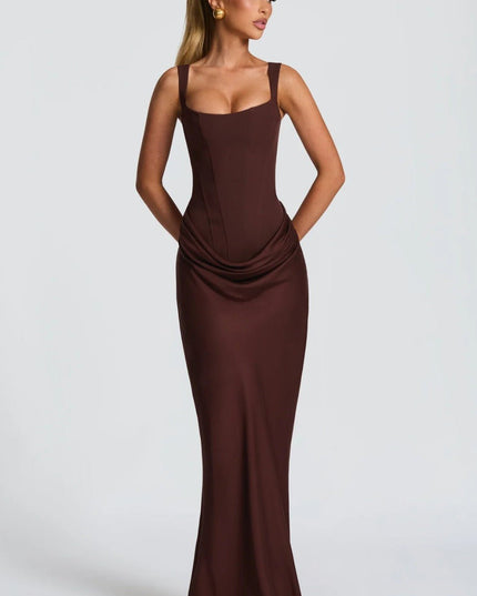 Ana™ | Vestido maxi de escote cuadrado - Clara Moretti