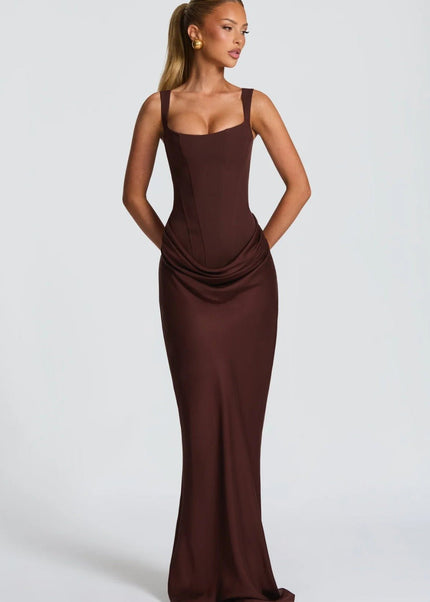 Ana™ | Vestido maxi de escote cuadrado - Clara Moretti