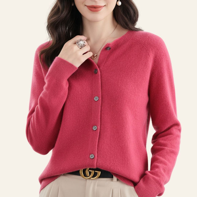 Carla™ | Cardigan clásico de lana - Clara Moretti