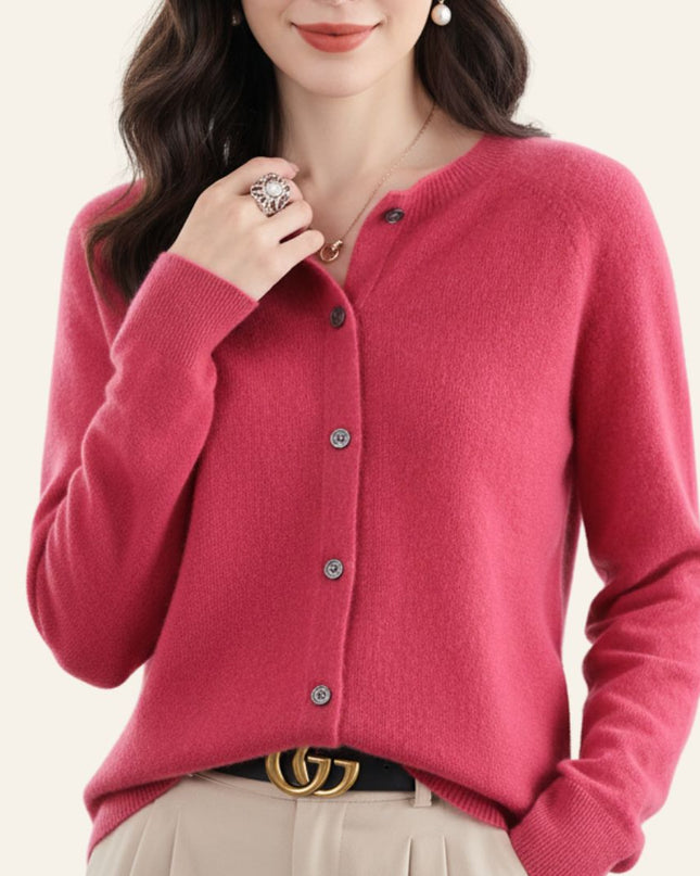 Carla™ | Cardigan clásico de lana - Clara Moretti