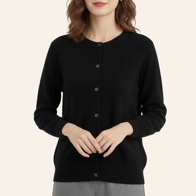 Carla™ | Cardigan clásico de lana - Clara Moretti