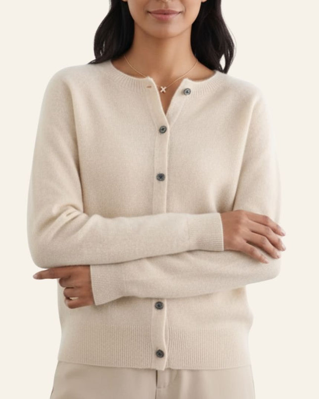 Carla™ | Cardigan clásico de lana - Clara Moretti