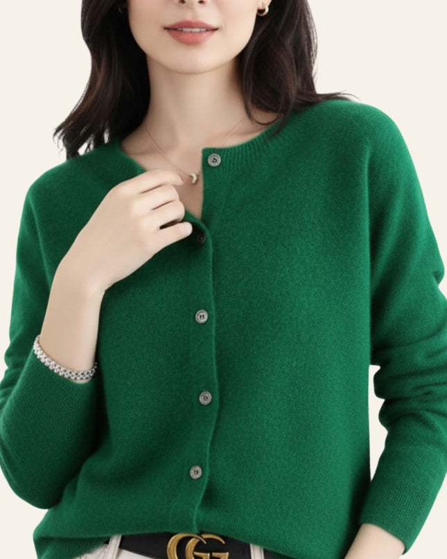 Carla™ | Cardigan clásico de lana - Clara Moretti