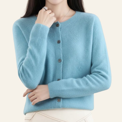Carla™ | Cardigan clásico de lana - Clara Moretti