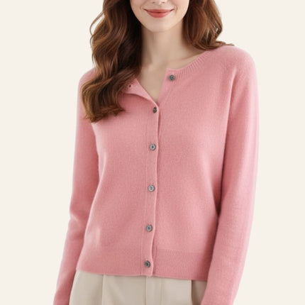 Carla™ | Cardigan clásico de lana - Clara Moretti