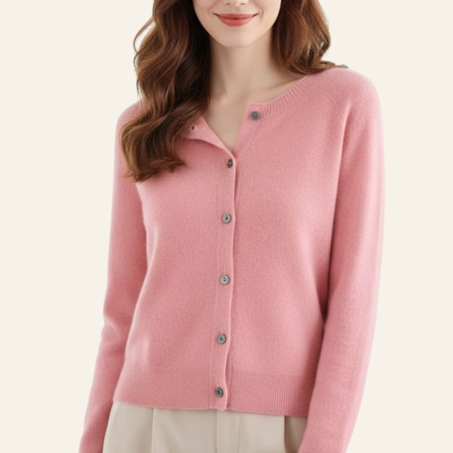 Carla™ | Cardigan clásico de lana - Clara Moretti
