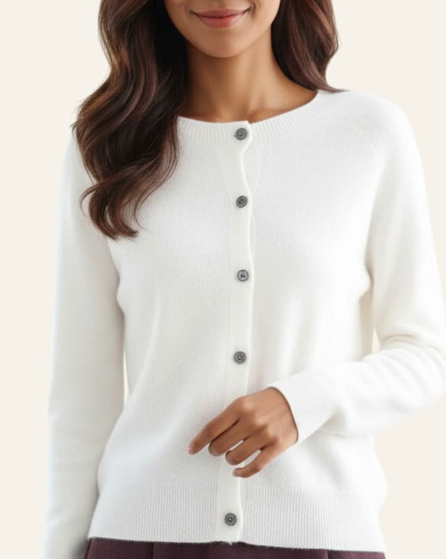 Carla™ | Cardigan clásico de lana - Clara Moretti