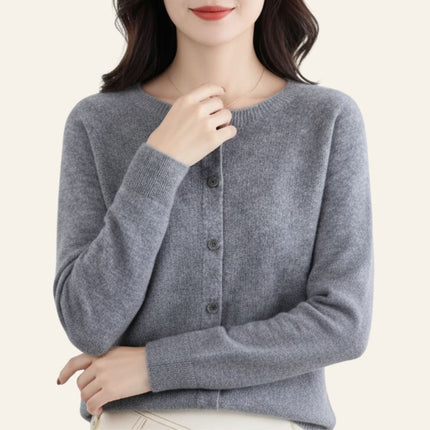 Carla™ | Cardigan clásico de lana - Clara Moretti