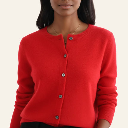 Carla™ | Cardigan clásico de lana - Clara Moretti
