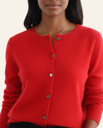Carla™ | Cardigan clásico de lana - Clara Moretti
