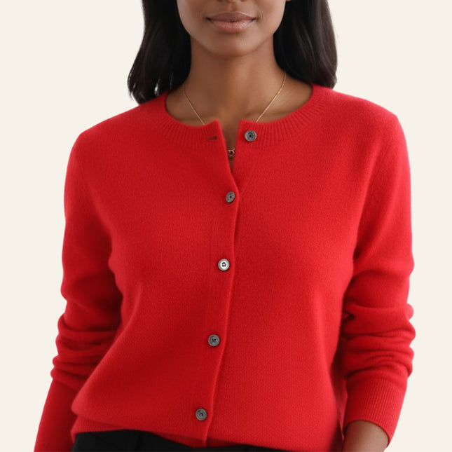 Carla™ | Cardigan clásico de lana - Clara Moretti