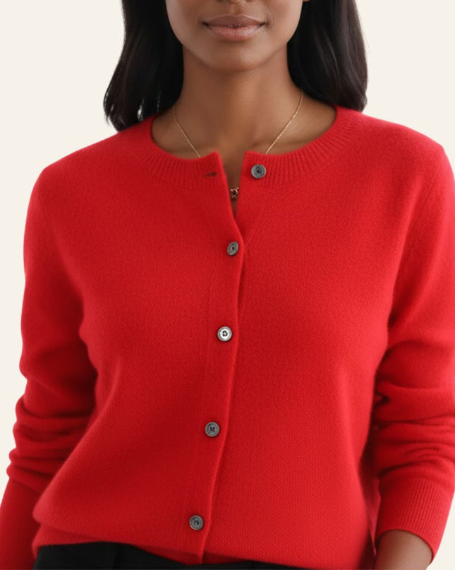 Carla™ | Cardigan clásico de lana - Clara Moretti