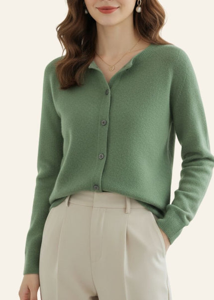 Carla™ | Cardigan clásico de lana - Clara Moretti