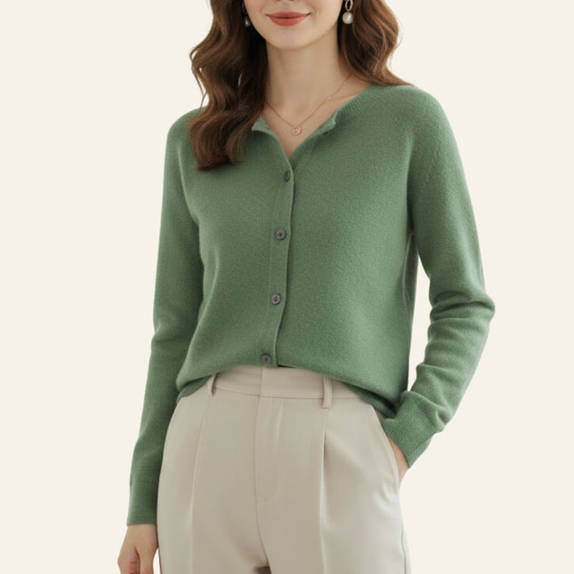 Carla™ | Cardigan clásico de lana - Clara Moretti