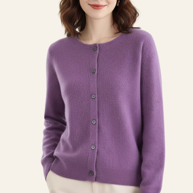 Carla™ | Cardigan clásico de lana - Clara Moretti