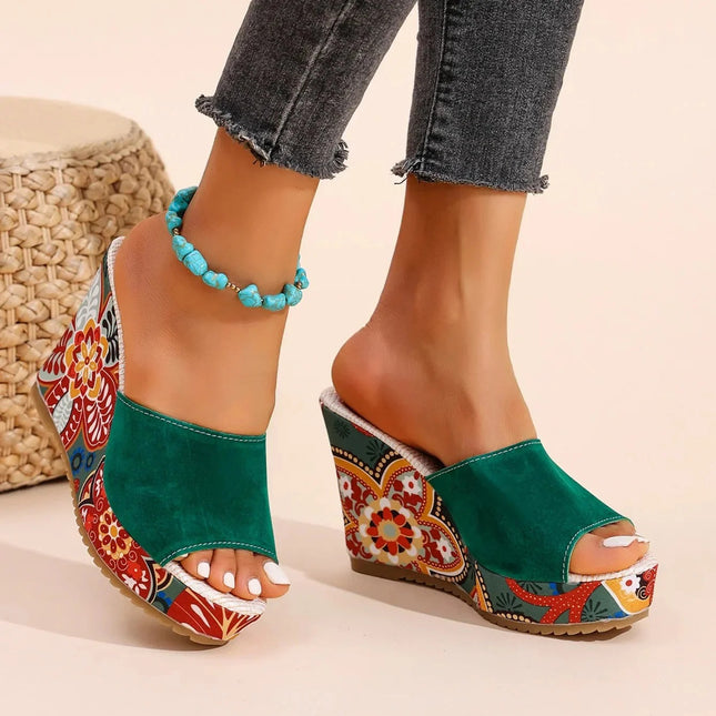 Clara Moretti | Sandalias Cómodas con Diseño Floral