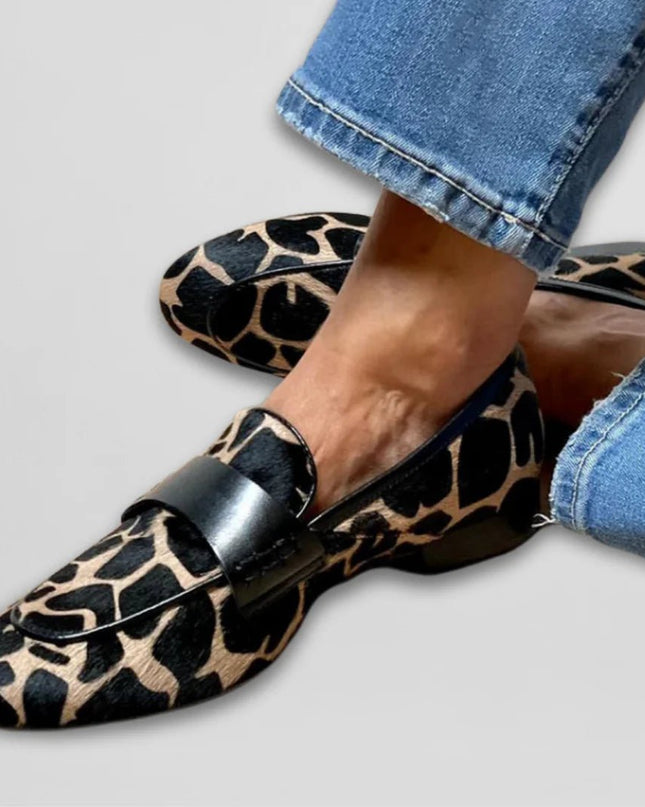 Lara™ | Mocasín con estampado animal - Clara Moretti